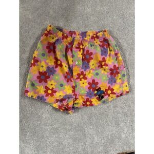 vintage Sesame Street Shorts Boxer hippie Elmo Embroidered Small Women's Flower